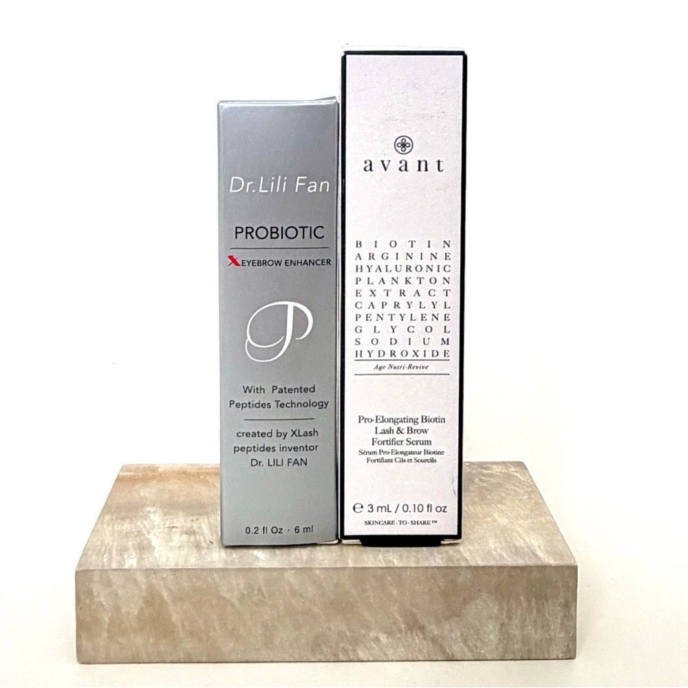 Avant + Dr. Lili Fan Advanced Lash & Brow Serum Duo | Peptide + Biotin | New NIB